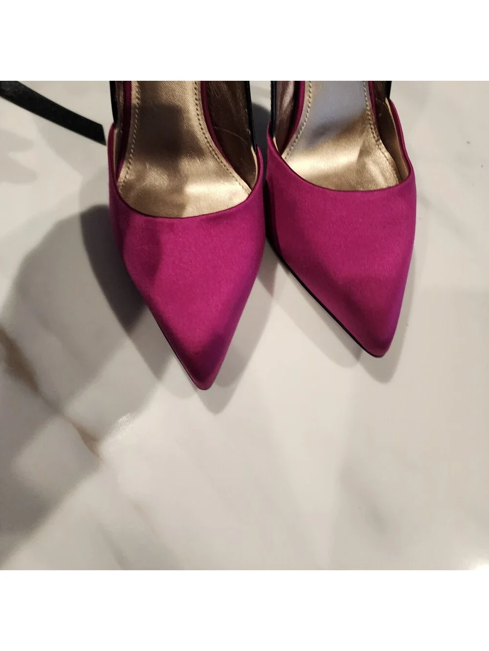 NIB Lanvin Paris Satin Patent Leather Pointed-Toe Pumps Heels 39 US 8.5–9